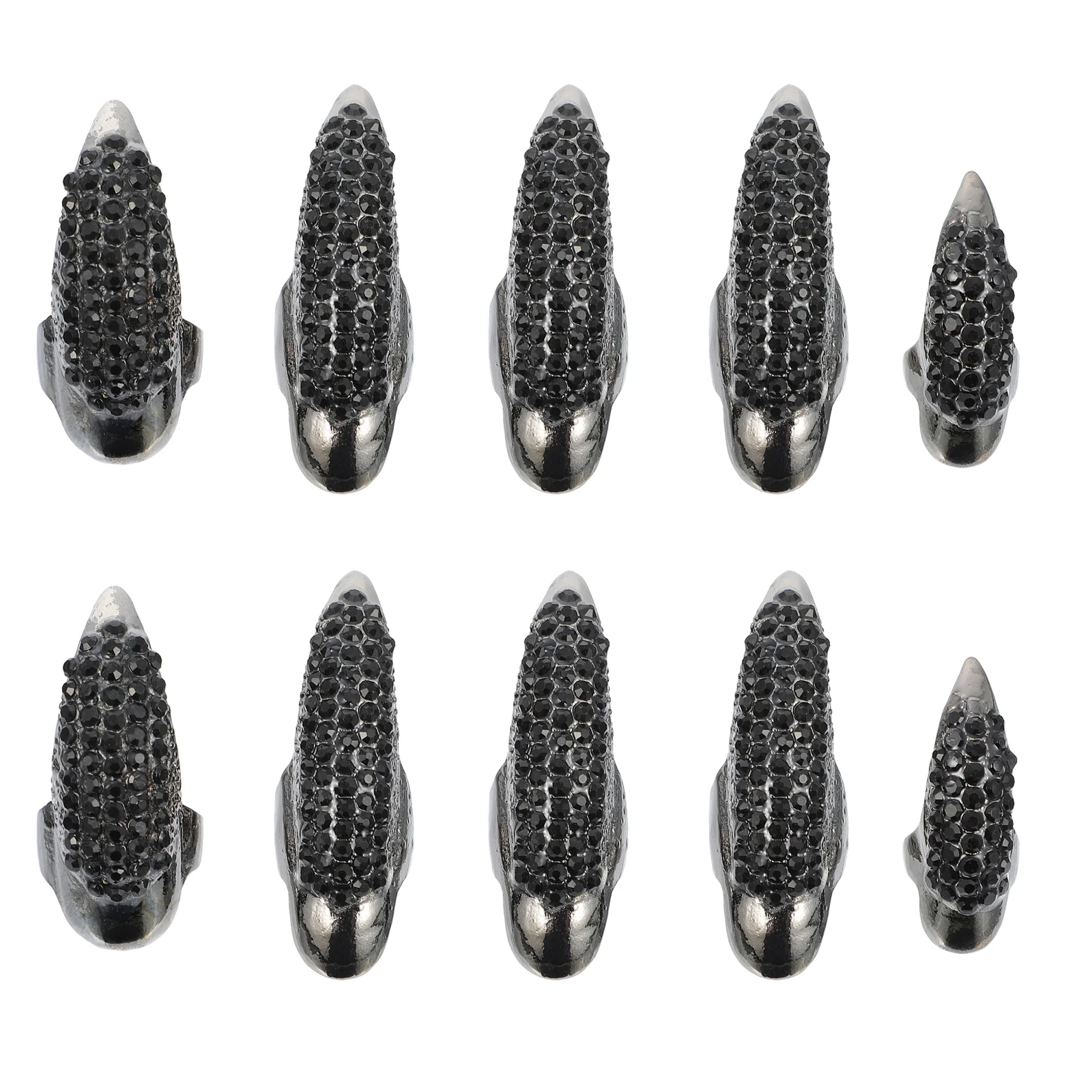 10 Pcs Nail Kit Women's Gold Decor Decoration Tip Zinc Alloy Long Fake Nails Rhinestones Fingernail
10 Pcs Nail Kit Women's Gold Decor Decoration Tip Zinc Alloy Long Fake Nails Rhinestones Fingernail