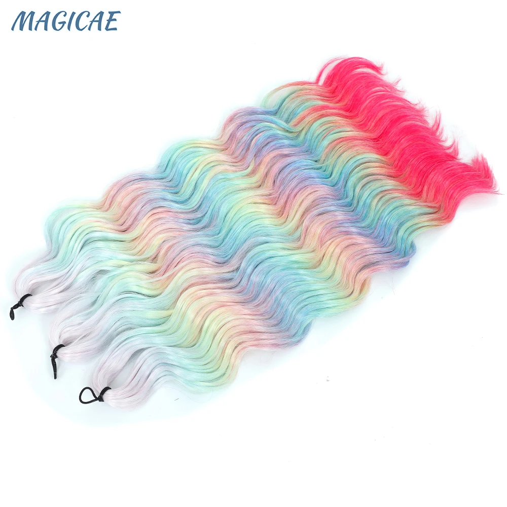 MAGICAE 24-дюймовые синтетические кудри, вязанные крючком волосы, волнистая коса, наращивание волос для женщин, Ombre Rainbow Twist, вязанные крючком волосы
MAGICAE 24-дюймовые синтетические кудри, вязанные крючком волосы, волнистая коса, наращивание волос для женщин, Ombre Rainbow Twist, вязанные крючком волосы