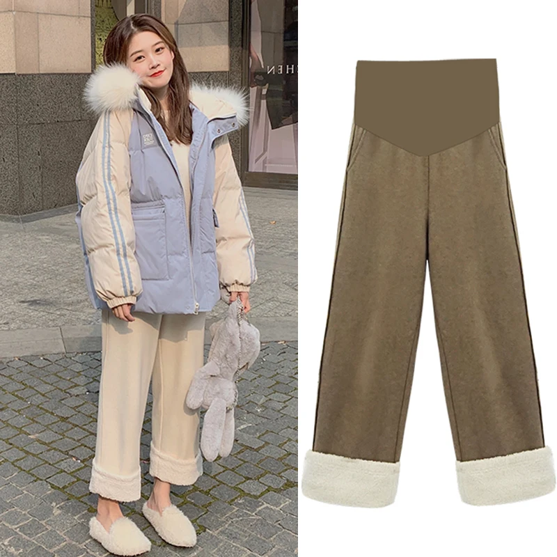 593# Autumn Winter Thick Warm Plus Velvet Corduroy Maternity Straight Pants Ins Loose Clothes for Pregnant Women Pregnancy
593# Autumn Winter Thick Warm Plus Velvet Corduroy Maternity Straight Pants Ins Loose Clothes for Pregnant Women Pregnancy