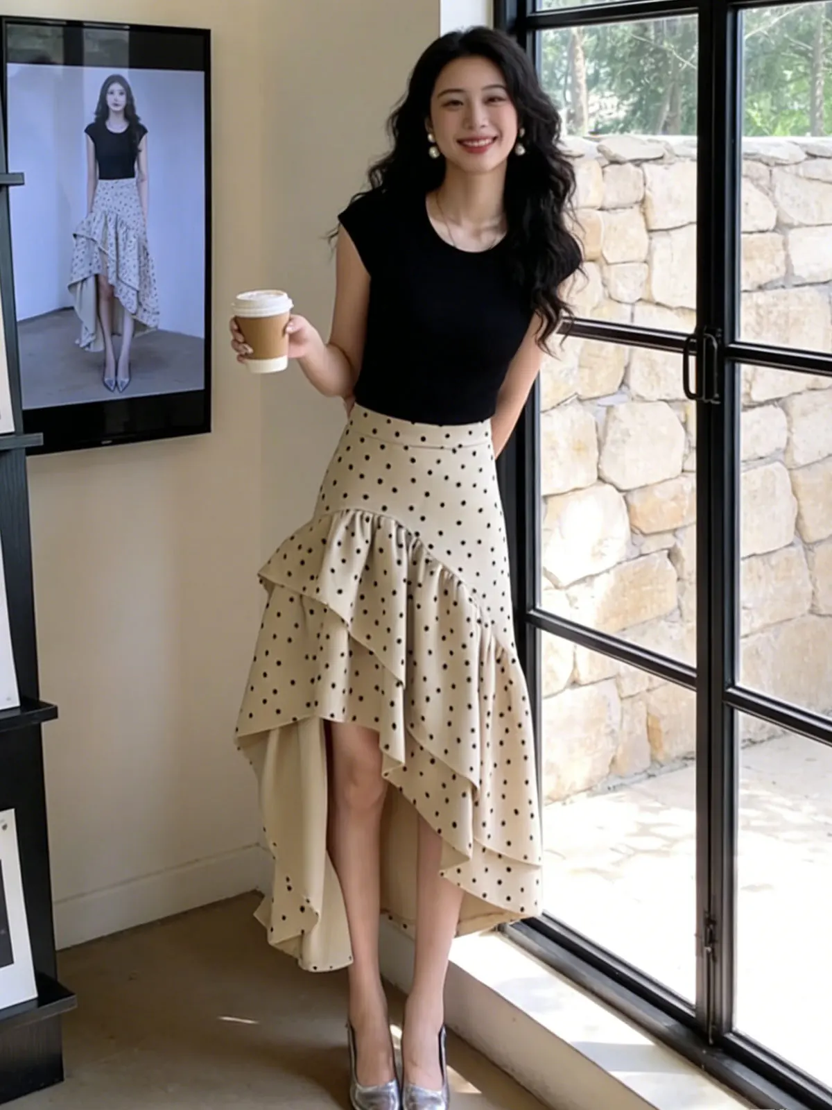 Spring New plus Size Fashionable Polka Dot Asymmetrical High Waist Slimming Women's Skirt Dress Stylish Design Sense
Spring New plus Size Fashionable Polka Dot Asymmetrical High Waist Slimming Women's Skirt Dress Stylish Design Sense