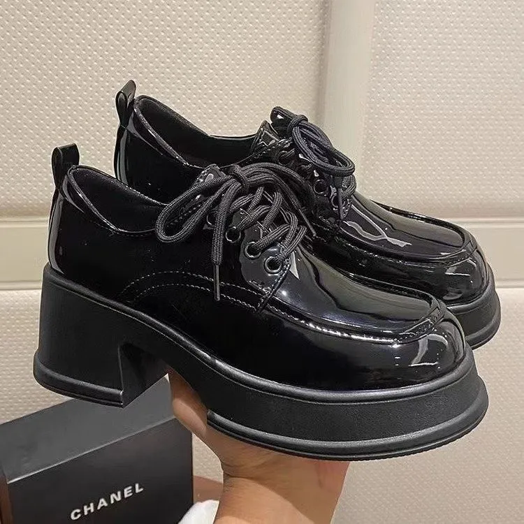 Fall New Style Thick Bottom Black Mary Jane Shoes Women's Heightening Platform Loafers Spring Season Low Heel Flat Footwear
Fall New Style Thick Bottom Black Mary Jane Shoes Women's Heightening Platform Loafers Spring Season Low Heel Flat Footwear