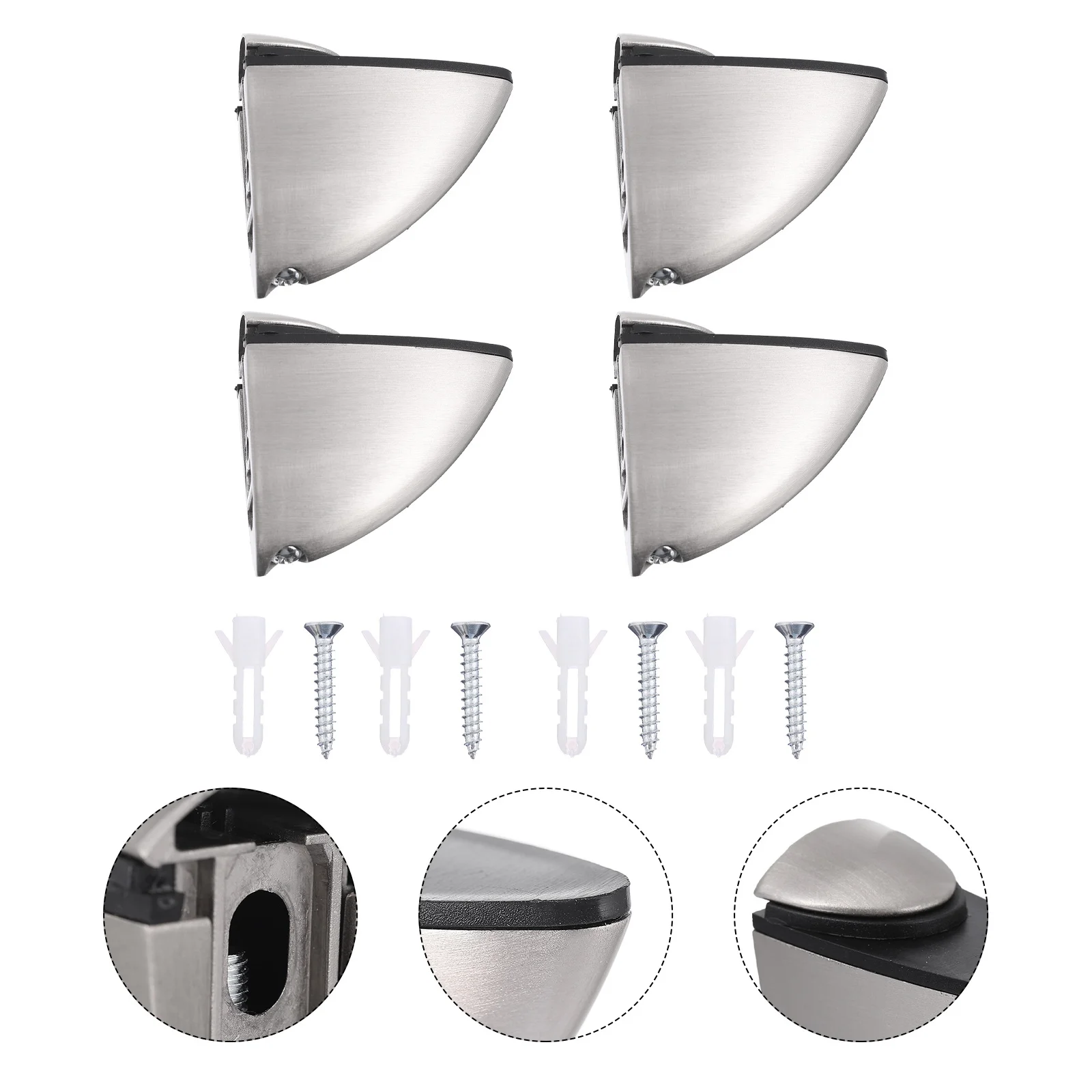 4Pcs Stainless Steel Adjustable Shelf Brackets Polished Scratch Resistant Durable for Furniture Glass Clips Glass Shelf Support
4Pcs Stainless Steel Adjustable Shelf Brackets Polished Scratch Resistant Durable for Furniture Glass Clips Glass Shelf Support