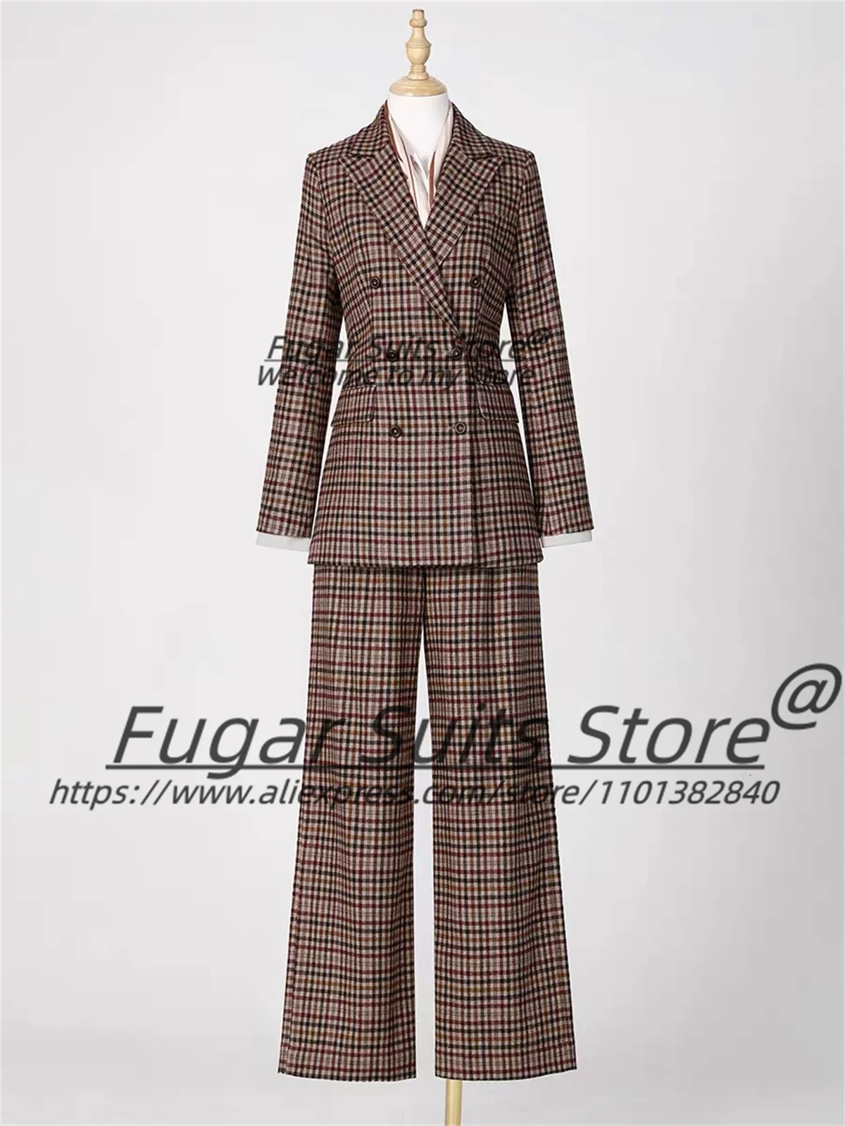Italian style Plaid Men Suits Customized Slim Fit Double Breasted Groom Prom Tuxedos 2 Pcs Sets Male Prom Blazers Costume Homme
Italian style Plaid Men Suits Customized Slim Fit Double Breasted Groom Prom Tuxedos 2 Pcs Sets Male Prom Blazers Costume Homme