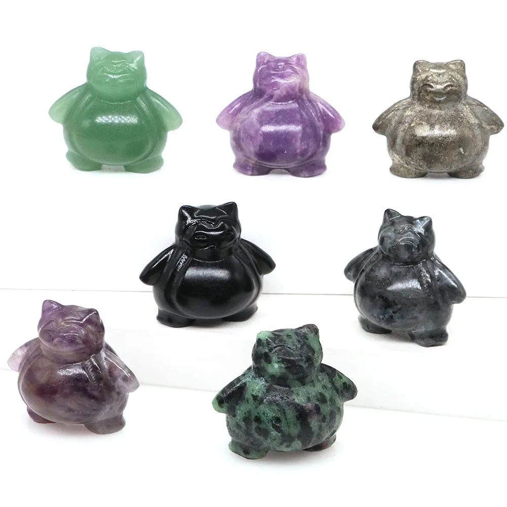 Natural Stone Cute Carbitus Statue Healing Crystal Cartoon Figurine Carving Reiki Energy Gemstone Mineral Crafts Home Decor Gift
Natural Stone Cute Carbitus Statue Healing Crystal Cartoon Figurine Carving Reiki Energy Gemstone Mineral Crafts Home Decor Gift