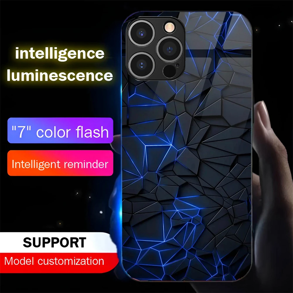 Luxury LED Light Luminous Tempered Glass Voice-activated Mobile Phone Case For iPhone 11 12 13 14 15 16 E Pro Max Plus SE2020
Luxury LED Light Luminous Tempered Glass Voice-activated Mobile Phone Case For iPhone 11 12 13 14 15 16 E Pro Max Plus SE2020