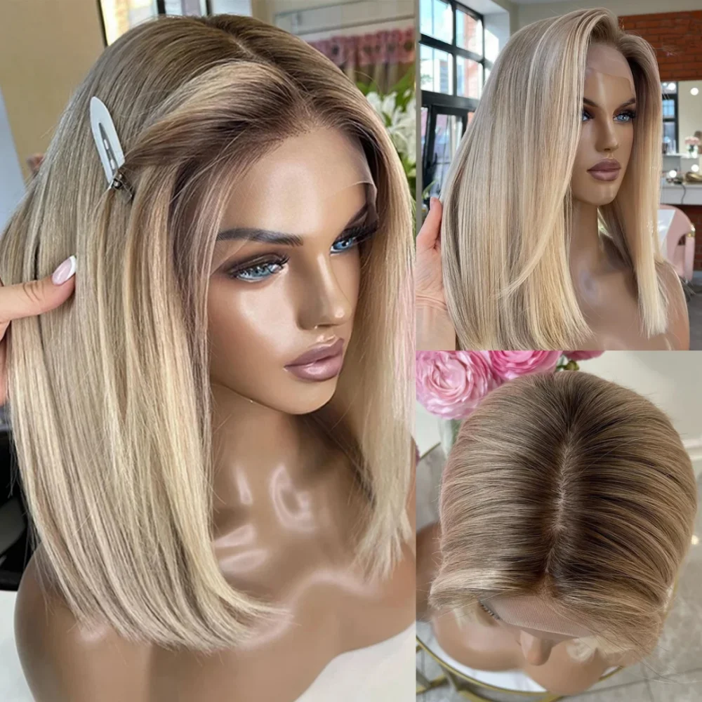 Soft Ombre Blond Straight Hair 150 density and 13×4 100%human hair wig lace front wig, with baby hair pre plucked
Soft Ombre Blond Straight Hair 150 density and 13×4 100%human hair wig lace front wig, with baby hair pre plucked