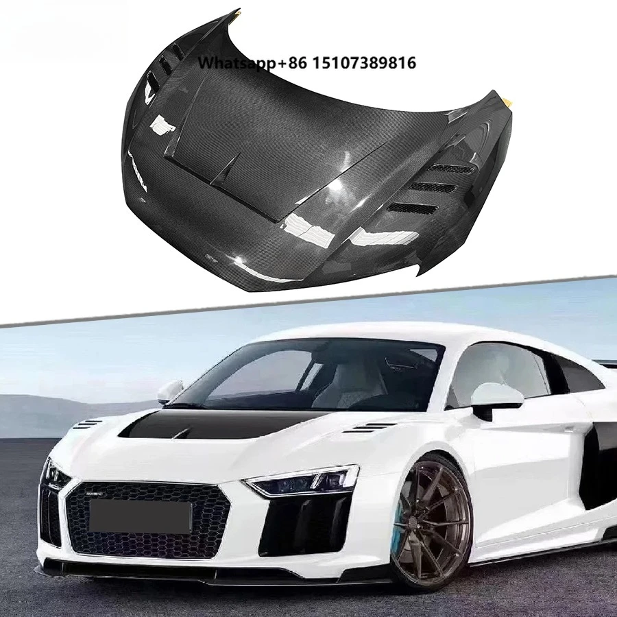 High Quality Real Carbon Fiber Front Hood Bonnet for R8 V8 V10 Carbon Engine Hood Front Bonnet Replacement Car Styling
High Quality Real Carbon Fiber Front Hood Bonnet for R8 V8 V10 Carbon Engine Hood Front Bonnet Replacement Car Styling