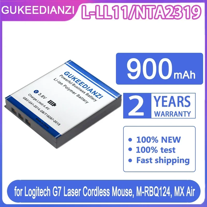 Сменный аккумулятор GUKEEDIANZI L-LL11/NTA2319 900 мАч для лазерной беспроводной мыши Logitech G7, M-RBQ124, MX Air
Сменный аккумулятор GUKEEDIANZI L-LL11/NTA2319 900 мАч для лазерной беспроводной мыши Logitech G7, M-RBQ124, MX Air