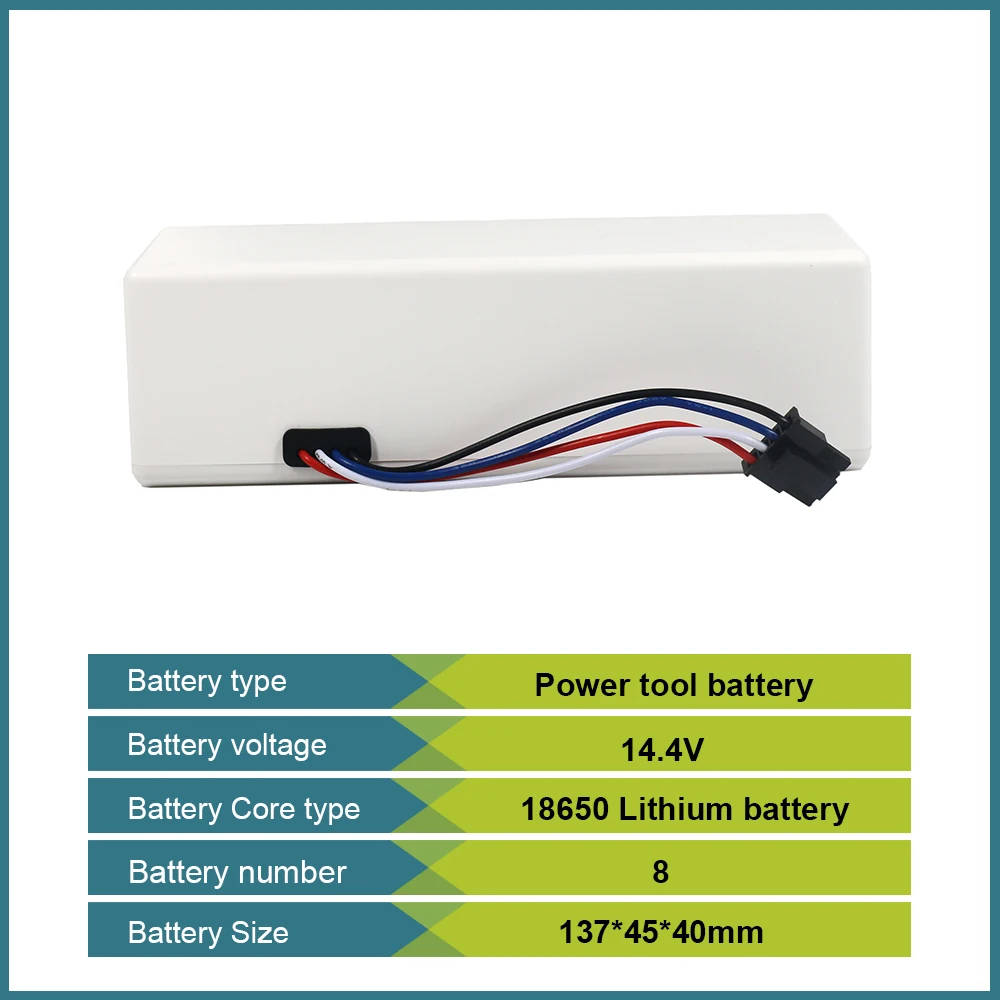 New 14.4V 4000mah 4.0Ah P1904-4S2P-MM Battery-white, For Xiaomi Mijia 1C STYTJ01ZHM Robot Vacuum Mop Cleaner Accessories battery
New 14.4V 4000mah 4.0Ah P1904-4S2P-MM Battery-white, For Xiaomi Mijia 1C STYTJ01ZHM Robot Vacuum Mop Cleaner Accessories battery