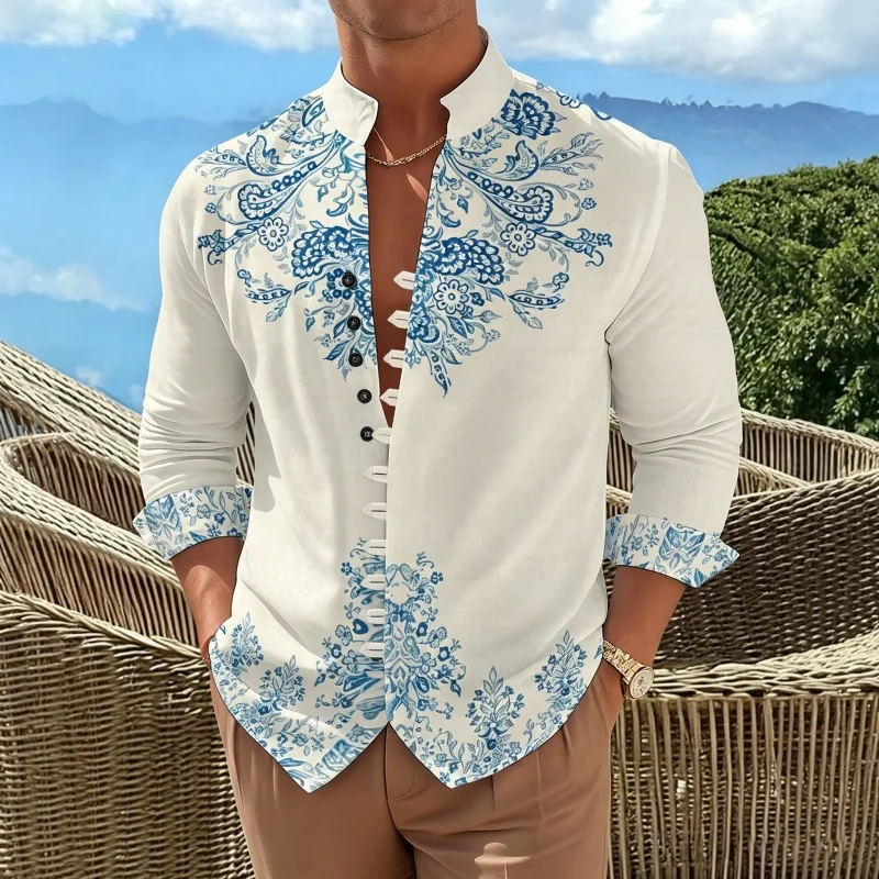 2026 New Men's Shirt Retro Printed Shirt Vacation Style Casual Retro Long Sleeve Top Trendy Personalized Fashion Men's Wear
2026 New Men's Shirt Retro Printed Shirt Vacation Style Casual Retro Long Sleeve Top Trendy Personalized Fashion Men's Wear