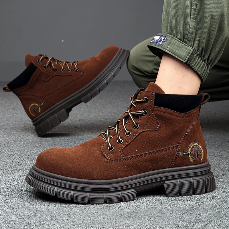 Handmade Work Boots For Men Suede Leather Winter Boots Plus Size 39-48 Man Casual Ankle Sneakers Outdoor Hiking Boots
Handmade Work Boots For Men Suede Leather Winter Boots Plus Size 39-48 Man Casual Ankle Sneakers Outdoor Hiking Boots