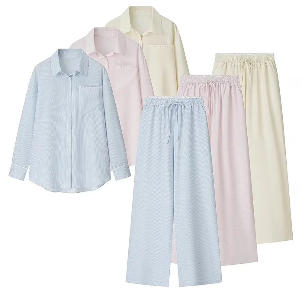 Elegant and slim European and American style new women's clothing, stylish and versatile top and pants
Elegant and slim European and American style new women's clothing, stylish and versatile top and pants