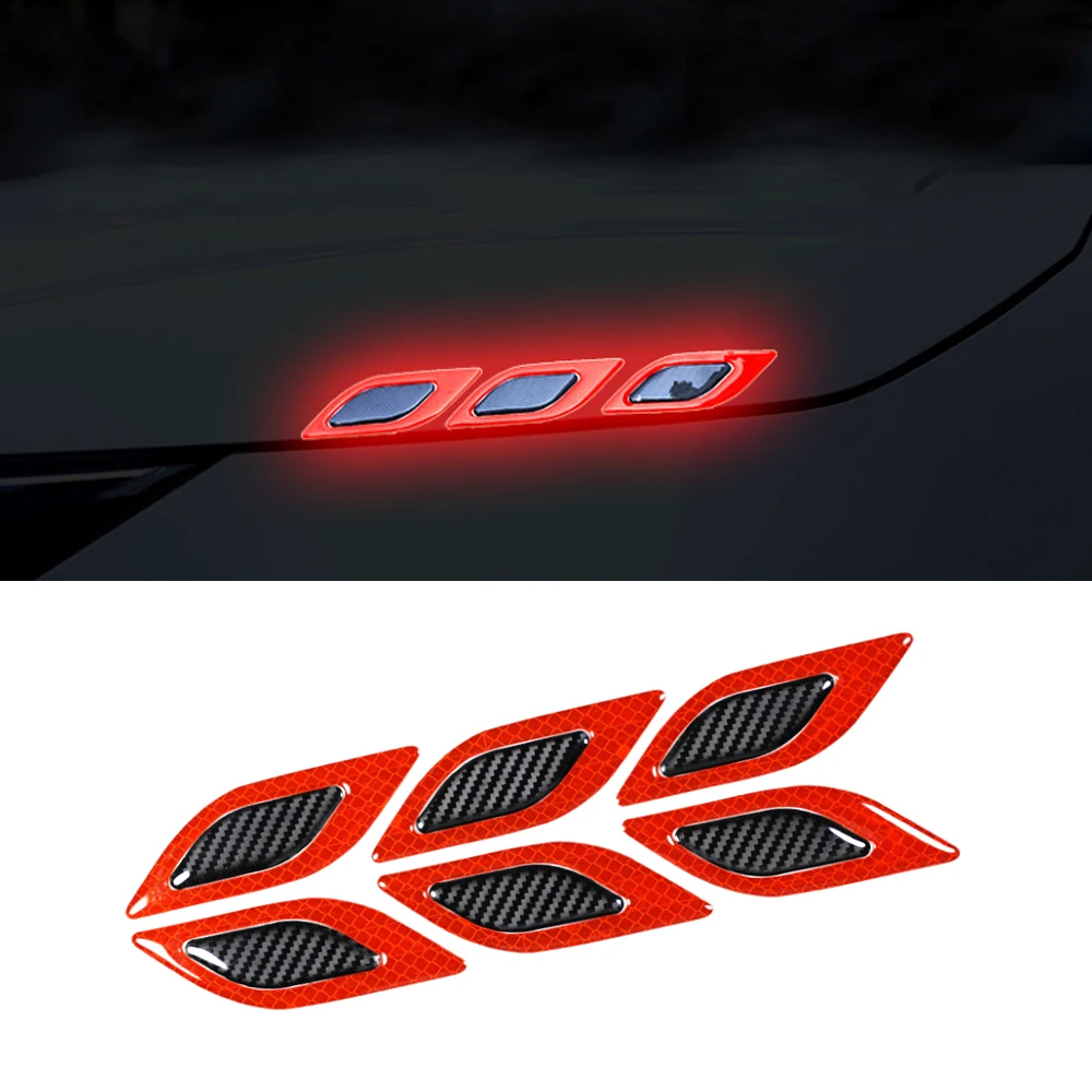 6Pcs/set Reflective Car Stickers Carbon Fiber Style Car Bumper Vent Edge Body Side Decal Decor Sticker Car Exterior Accessories
6Pcs/set Reflective Car Stickers Carbon Fiber Style Car Bumper Vent Edge Body Side Decal Decor Sticker Car Exterior Accessories
