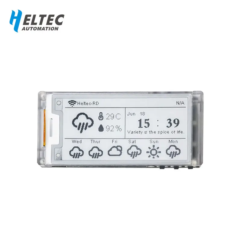 Heltec 2.13 Inch E-Ink Display Meshtastic LoRa Arduino Esp32 E-Paper Monitor Devboard WiFi Bluetooth Black White Price Tag IoT
Heltec 2.13 Inch E-Ink Display Meshtastic LoRa Arduino Esp32 E-Paper Monitor Devboard WiFi Bluetooth Black White Price Tag IoT