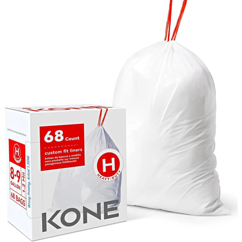 68-Pack 35-Liter Trash Bags, Compatible with Code H, Dispenser for Kitchen and Bathroom Use
68-Pack 35-Liter Trash Bags, Compatible with Code H, Dispenser for Kitchen and Bathroom Use