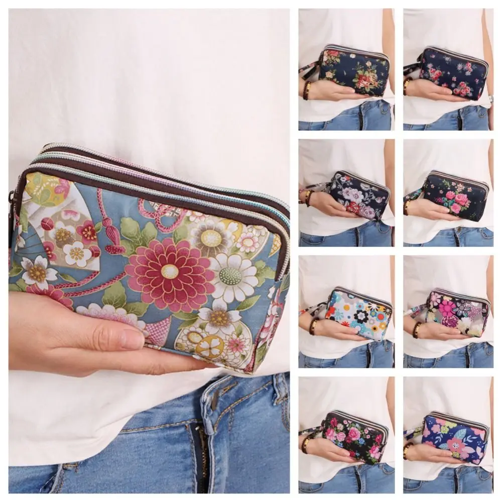 Casual Print Flower Wallet Fabric Phone Purse Waterproof Flower Coin Purse Makeup Bags Handbag Three Zippers Bags Girl
Casual Print Flower Wallet Fabric Phone Purse Waterproof Flower Coin Purse Makeup Bags Handbag Three Zippers Bags Girl