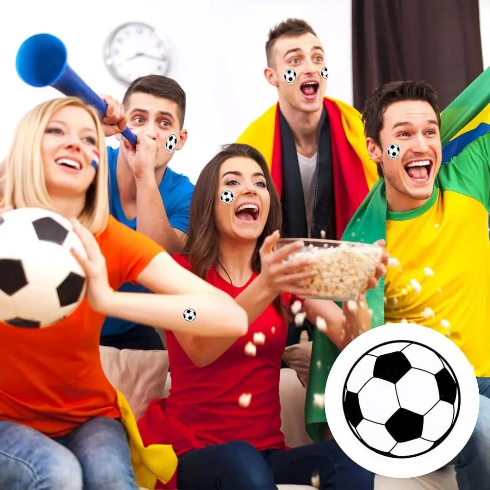 120Pcs Sports Theme Sports Ball Stickers Self-Adhesive Black White Face Tattoo Stickers Removable Round Labels
120Pcs Sports Theme Sports Ball Stickers Self-Adhesive Black White Face Tattoo Stickers Removable Round Labels