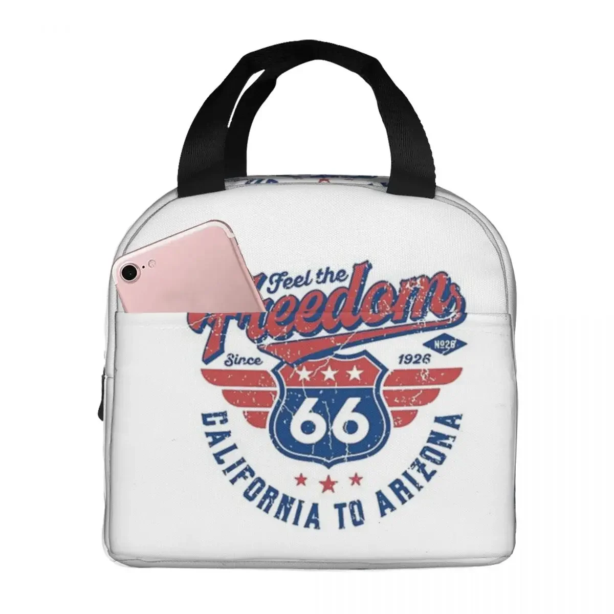 Route 66 USA Lunch Bags Insulated Bento Box Portable Lunch Tote Resuable Picnic Bags Cooler Thermal Bag for Woman Student Travel
Route 66 USA Lunch Bags Insulated Bento Box Portable Lunch Tote Resuable Picnic Bags Cooler Thermal Bag for Woman Student Travel