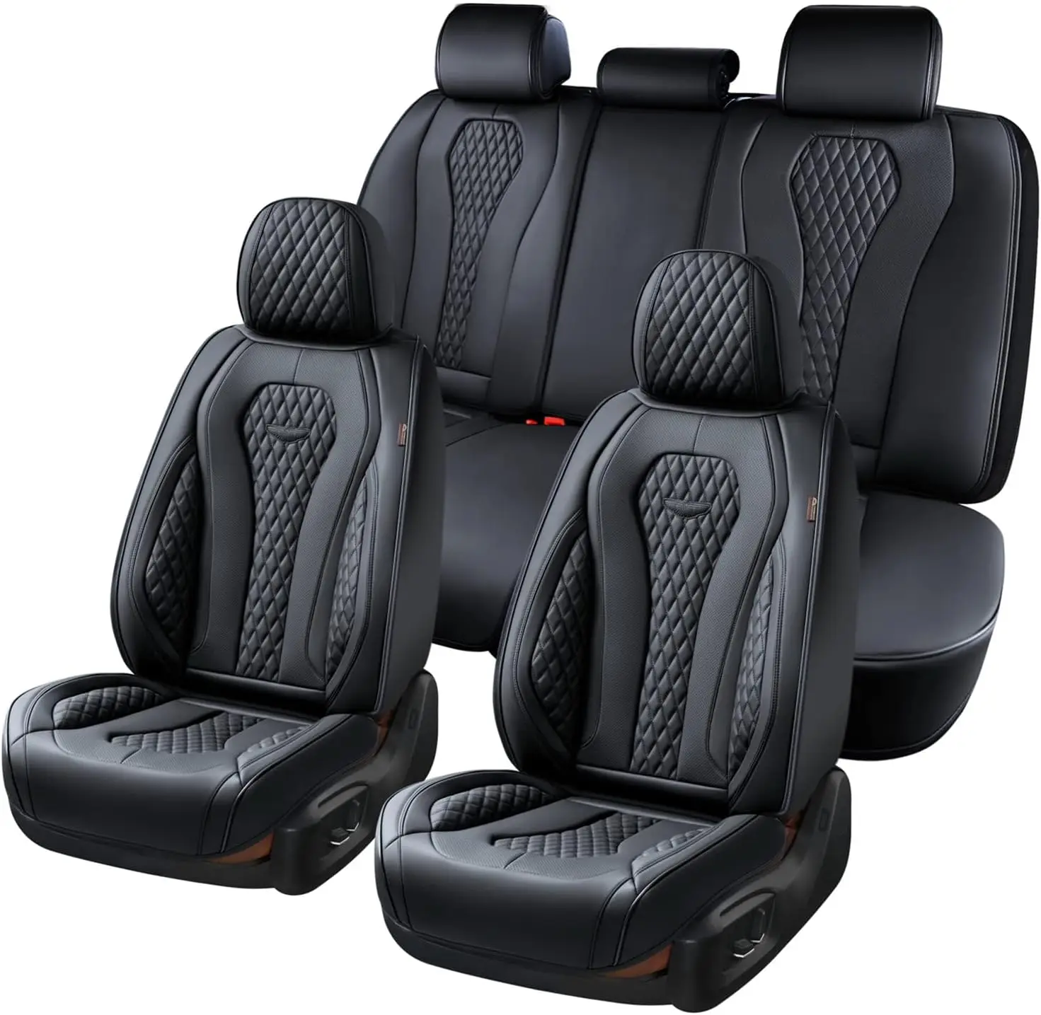 Leather Car Seat Covers Full Set Black Front and Back Seat Protector Universal Fit for Most Vehicles
Leather Car Seat Covers Full Set Black Front and Back Seat Protector Universal Fit for Most Vehicles
