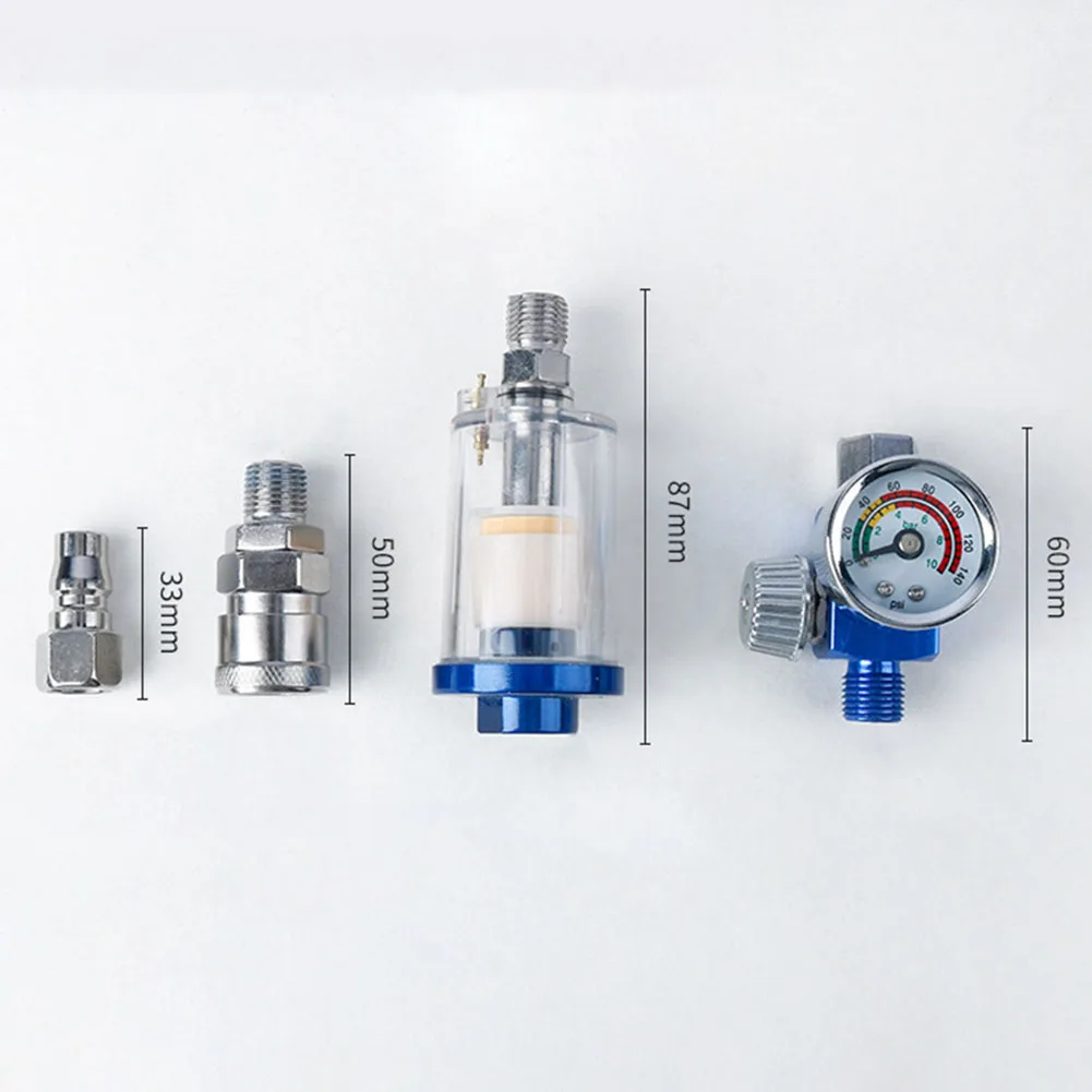 1 *air Pressure Regulator, 1 *online Water Filter, 2 *Joint With A 14 Thread Size Compatible With Most Spray And Airlines,
1 *air Pressure Regulator, 1 *online Water Filter, 2 *Joint With A 14 Thread Size Compatible With Most Spray And Airlines,
