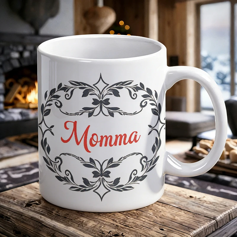 Cup & Mug Set, Momma Vintage Floral Wreath Ceramic mug, coffee cup, milk cup, office tea cup, drinking cup, gift for friends
Cup & Mug Set, Momma Vintage Floral Wreath Ceramic mug, coffee cup, milk cup, office tea cup, drinking cup, gift for friends