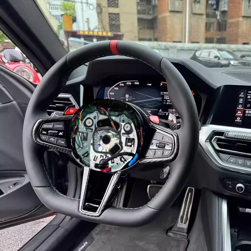 Customized Carbon Fiber Leather Car Steering Wheel G30 G31 G32 X4 G02 M2 G87 M3 G80 G42 Steering Wheel For BMW G Series
Customized Carbon Fiber Leather Car Steering Wheel G30 G31 G32 X4 G02 M2 G87 M3 G80 G42 Steering Wheel For BMW G Series