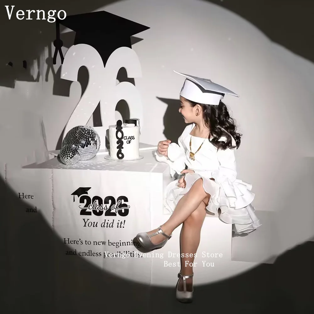 Verngo White Crepe Girl Flowers Dress A Line Tiered Princess Birthday Party Dresses Elegant Short Kid Prom Gown Customized
Verngo White Crepe Girl Flowers Dress A Line Tiered Princess Birthday Party Dresses Elegant Short Kid Prom Gown Customized