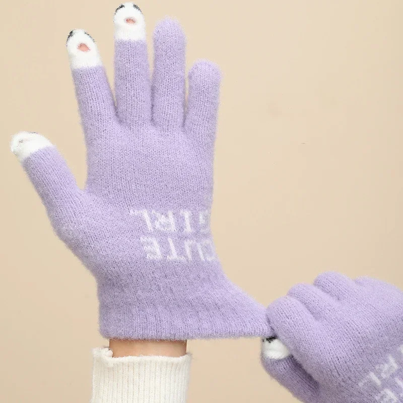 Cold Resistant Knitted Gloves Cute No Finger Touch Screen Female Student Cycling Warm Gloves Fashionable Solid Color New Winter
Cold Resistant Knitted Gloves Cute No Finger Touch Screen Female Student Cycling Warm Gloves Fashionable Solid Color New Winter