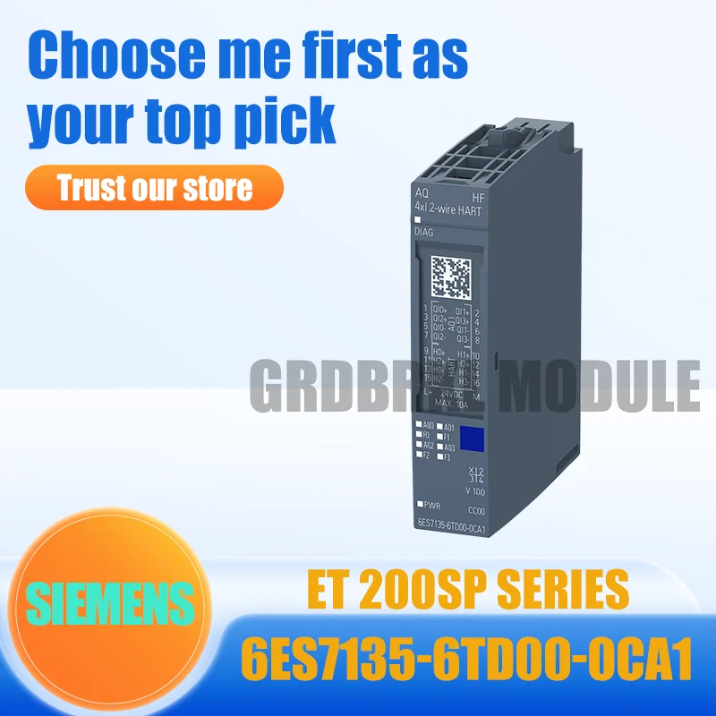 New Original SIEMENS 6ES7135-6TD00-0CA1 SIMATIC ET200SP 24VDC PLC I/O Module
New Original SIEMENS 6ES7135-6TD00-0CA1 SIMATIC ET200SP 24VDC PLC I/O Module