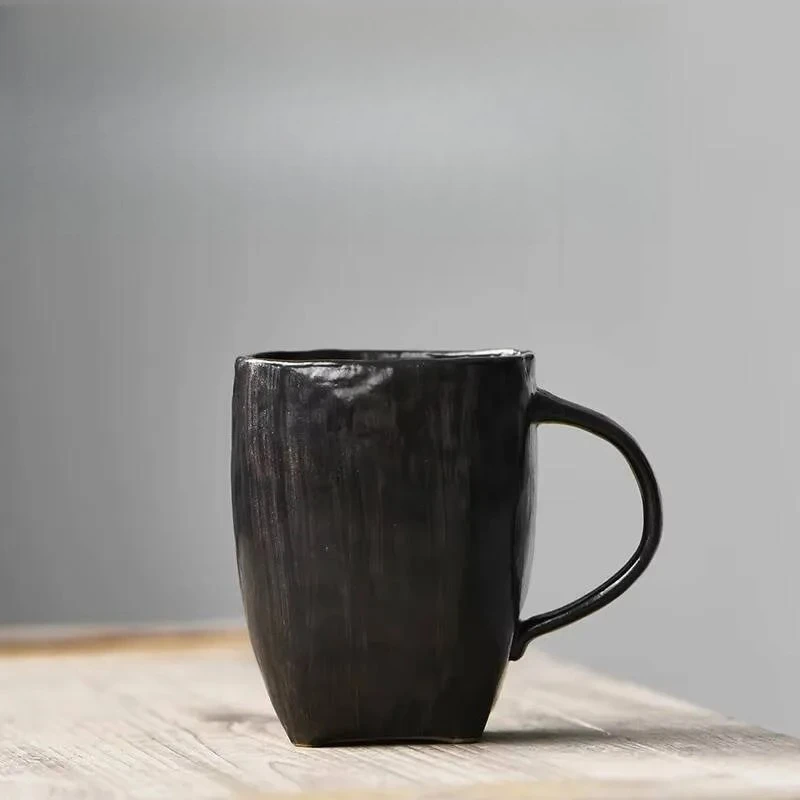Для 340 мл креативная квадратная керамическая чашка ручной работы с грубой керамикой, кофейная кружка, большой кувшин для воды, ретро чашка для завтрака, чашка для полоскания рта, стол 
Для 340 мл креативная квадратная керамическая чашка ручной работы с грубой керамикой, кофейная кружка, большой кувшин для воды, ретро чашка для завтрака, чашка для полоскания рта, стол