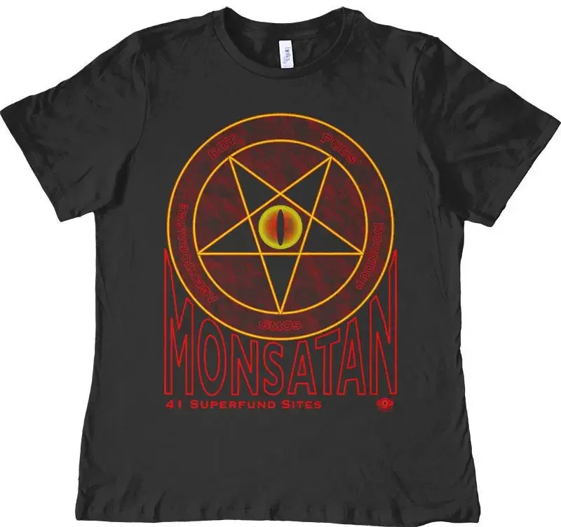 Monsatan Anti Monsanto Is Evil Экологическая рубашка Agent Orange GMO DDT Глифосат Мужская и женская футболка с экраном 
Monsatan Anti Monsanto Is Evil Экологическая рубашка Agent Orange GMO DDT Глифосат Мужская и женская футболка с экраном