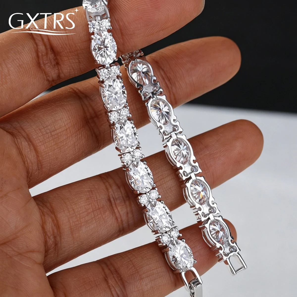 GXTRS 1.5CT Oval Moissanite Tennis Bracelets For Women Men S925 Silver Lab Diamond Wedding Hand Chains 18K Plated Fine Jewelry
GXTRS 1.5CT Oval Moissanite Tennis Bracelets For Women Men S925 Silver Lab Diamond Wedding Hand Chains 18K Plated Fine Jewelry