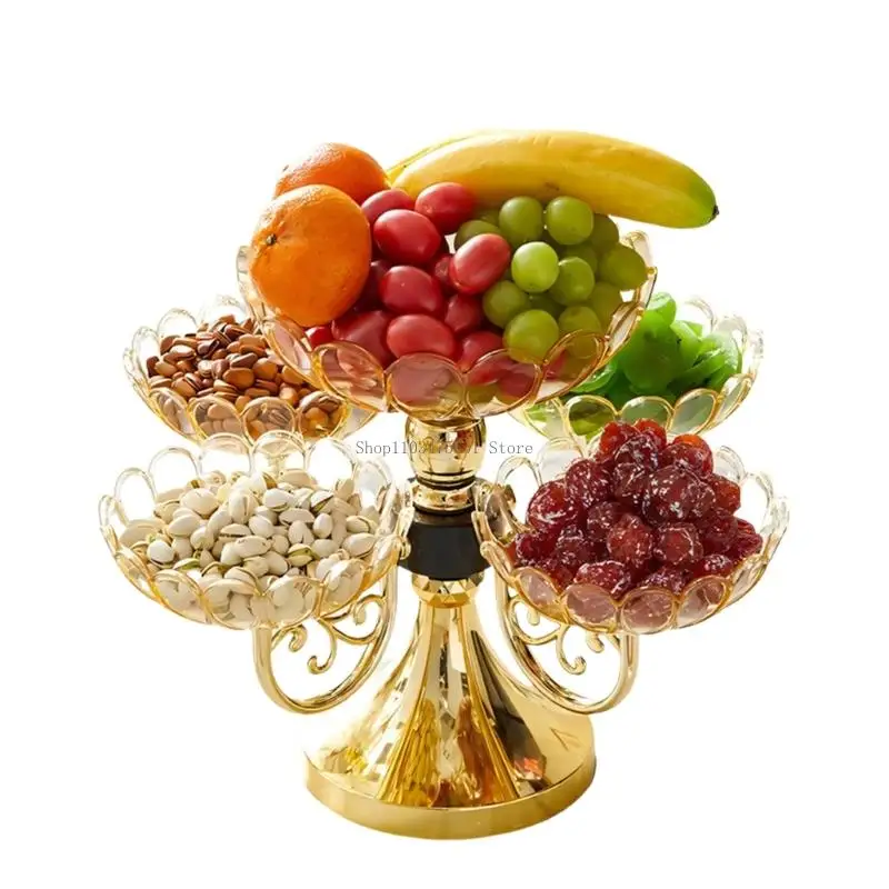 Stylish Round Rotating Fruit Stands 5 Level Plastic Serving Plate Space Saving Fruit Dish Suitable For Home And Office
Stylish Round Rotating Fruit Stands 5 Level Plastic Serving Plate Space Saving Fruit Dish Suitable For Home And Office
