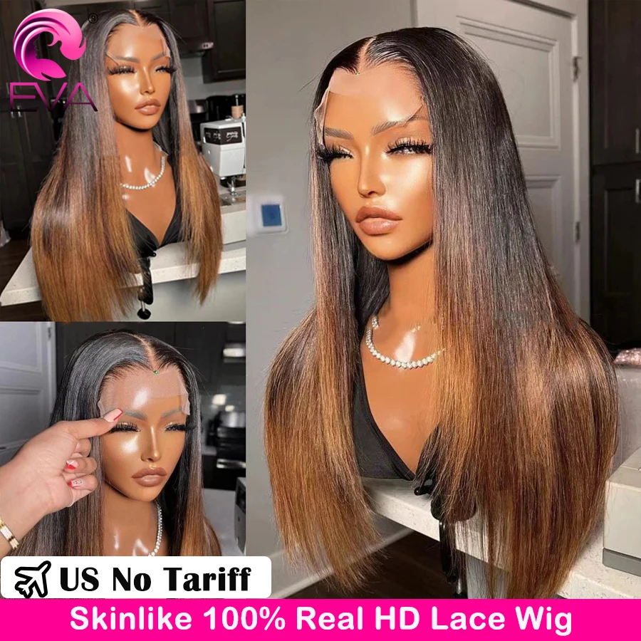 Chocolate Brown Ombre HD Lace Front Human Hair Wigs Pre Plucked Dark Brown Bone Straight 13x4 13x6 HD Lace Frontal Wig For Women
Chocolate Brown Ombre HD Lace Front Human Hair Wigs Pre Plucked Dark Brown Bone Straight 13x4 13x6 HD Lace Frontal Wig For Women