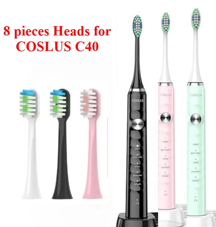 8 pieces Replacement Heads for COSLUS C40 (DY-108Pro) Electric Toothbrush,Brush heads for COSLUS C40 Adults
8 pieces Replacement Heads for COSLUS C40 (DY-108Pro) Electric Toothbrush,Brush heads for COSLUS C40 Adults
