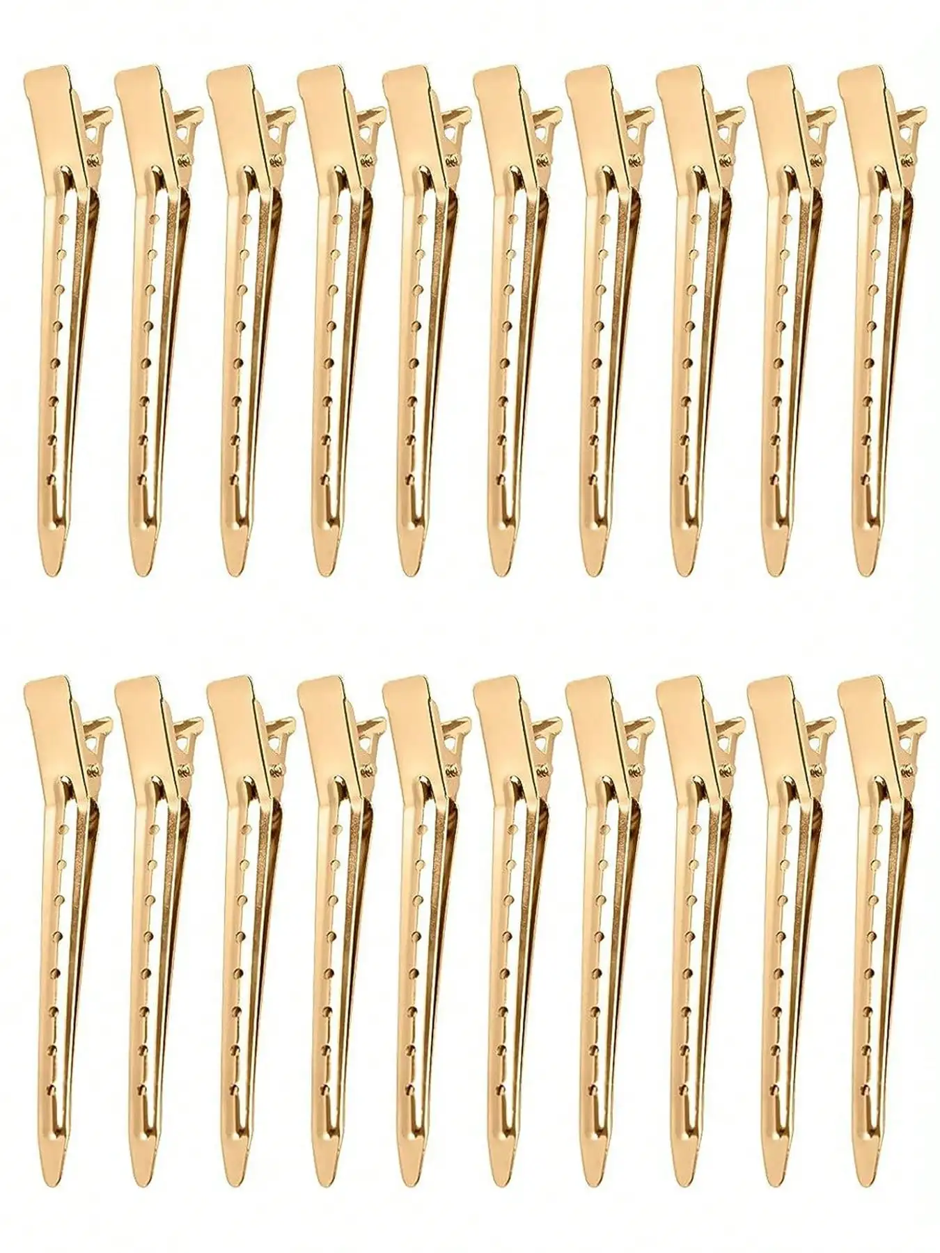 20Pcs Pink Metal Alligator Hair Clips, Professional Hair Styling Clips with Holes, Durable Sectioning Clips for Salon, Coloring & Hairdressing
20Pcs Pink Metal Alligator Hair Clips, Professional Hair Styling Clips with Holes, Durable Sectioning Clips for Salon, Coloring & Hairdressing
