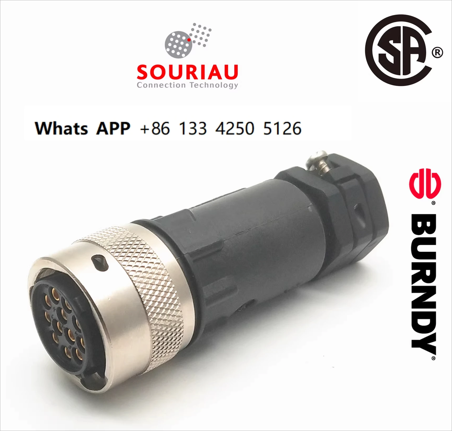 BURNDY SOURIAU Industrial 12-core UTG61412S + UTG14P plug female 12-core female + PG tail clip + 12 jacks
BURNDY SOURIAU Industrial 12-core UTG61412S + UTG14P plug female 12-core female + PG tail clip + 12 jacks