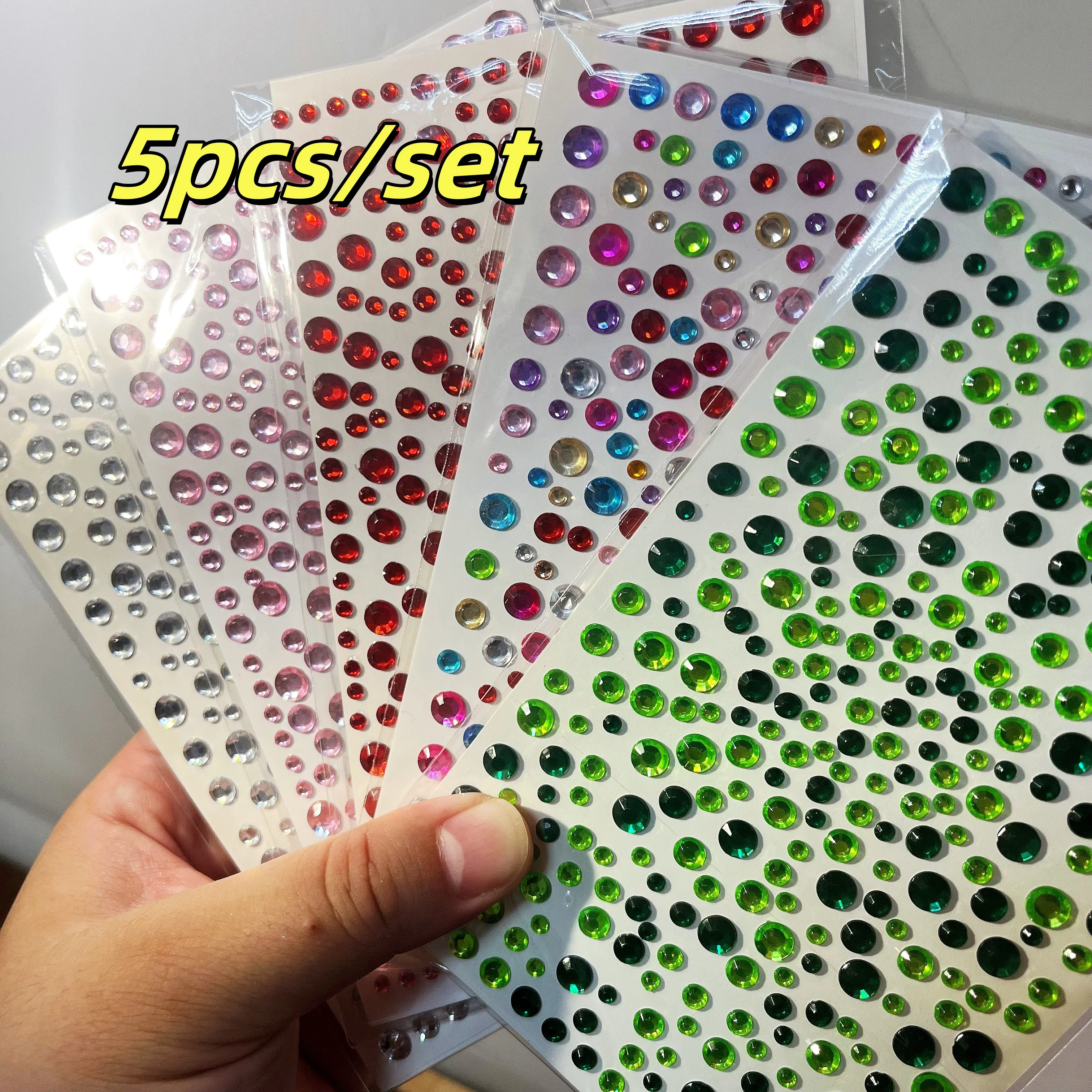 5pcs/Set Clear/Pink/Green/Red Gems for Hair, Body, Nails Decor Mixed Color Rhinestone Stickers DIY Craft & Party Makeup Supplies
5pcs/Set Clear/Pink/Green/Red Gems for Hair, Body, Nails Decor Mixed Color Rhinestone Stickers DIY Craft & Party Makeup Supplies