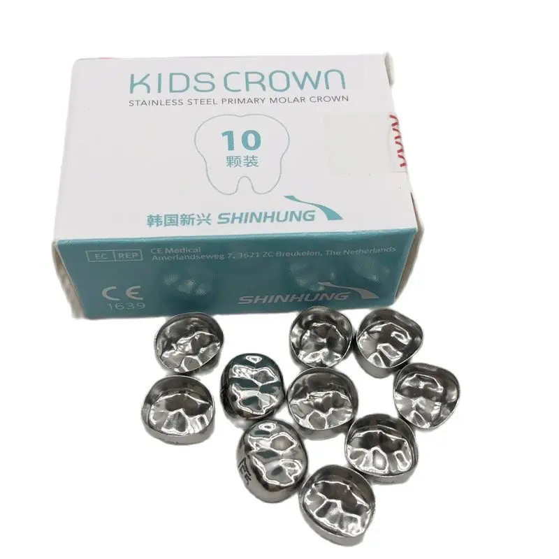 2023 New Shinhung Stainless Steel Kid Crown Primary Molar Crowns Refilling Package D1-D7 E1-E7 for Kids Teeth Restoration
2023 New Shinhung Stainless Steel Kid Crown Primary Molar Crowns Refilling Package D1-D7 E1-E7 for Kids Teeth Restoration