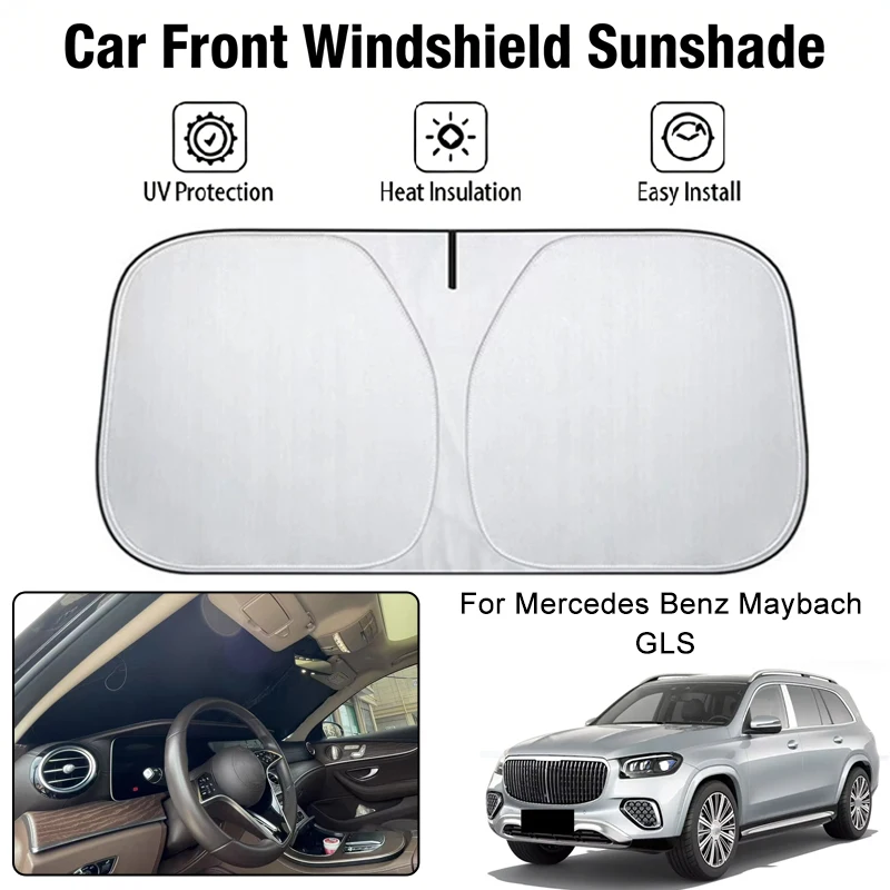 Foldable Car Windshield Sun Shade UV Block Heat Insulation For Mercedes Benz Maybach GLS Interior Protection Accessories
Foldable Car Windshield Sun Shade UV Block Heat Insulation For Mercedes Benz Maybach GLS Interior Protection Accessories