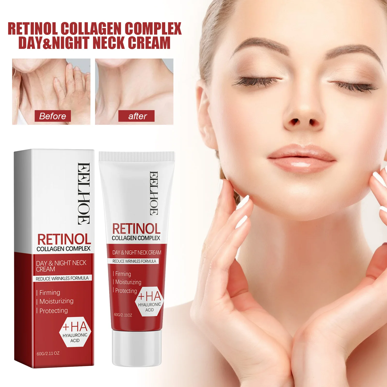 Eelhoe Retinol Moisturizing Neck Cream Fade Neck Lines Fine Lines Swan Neck Moisturizing Hydrating Lifting Firming Cream
Eelhoe Retinol Moisturizing Neck Cream Fade Neck Lines Fine Lines Swan Neck Moisturizing Hydrating Lifting Firming Cream