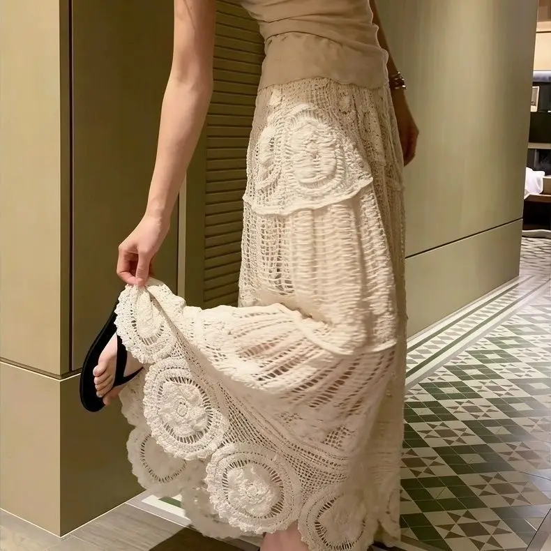 2026 Wool Gentle Heavy Industry Handmade Retro French Crochet Hollow Design Elastic Knitted Skirt A-shaped Skirt
2026 Wool Gentle Heavy Industry Handmade Retro French Crochet Hollow Design Elastic Knitted Skirt A-shaped Skirt