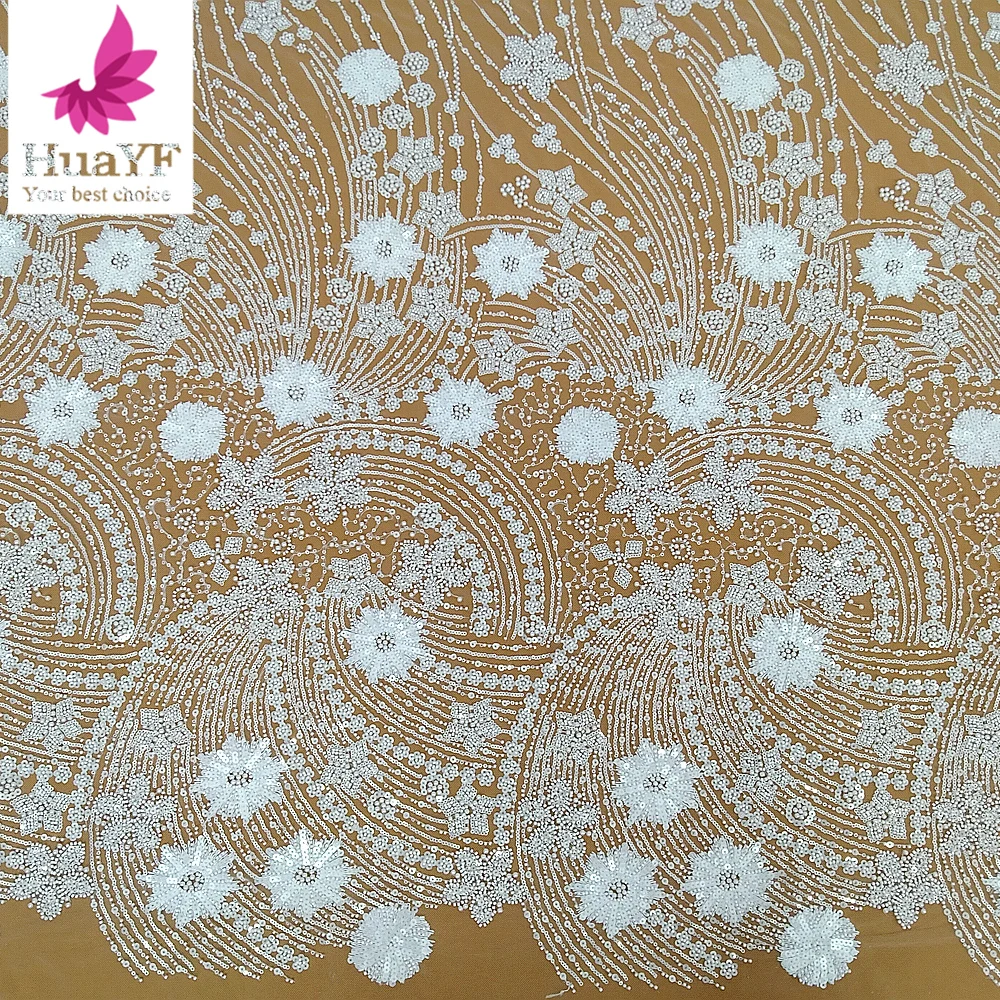 1 Yard High End Porcelain White Pearl Sequin Lace Fabric Luxury Beaded Tulle Dress Lace Material HY2812
1 Yard High End Porcelain White Pearl Sequin Lace Fabric Luxury Beaded Tulle Dress Lace Material HY2812