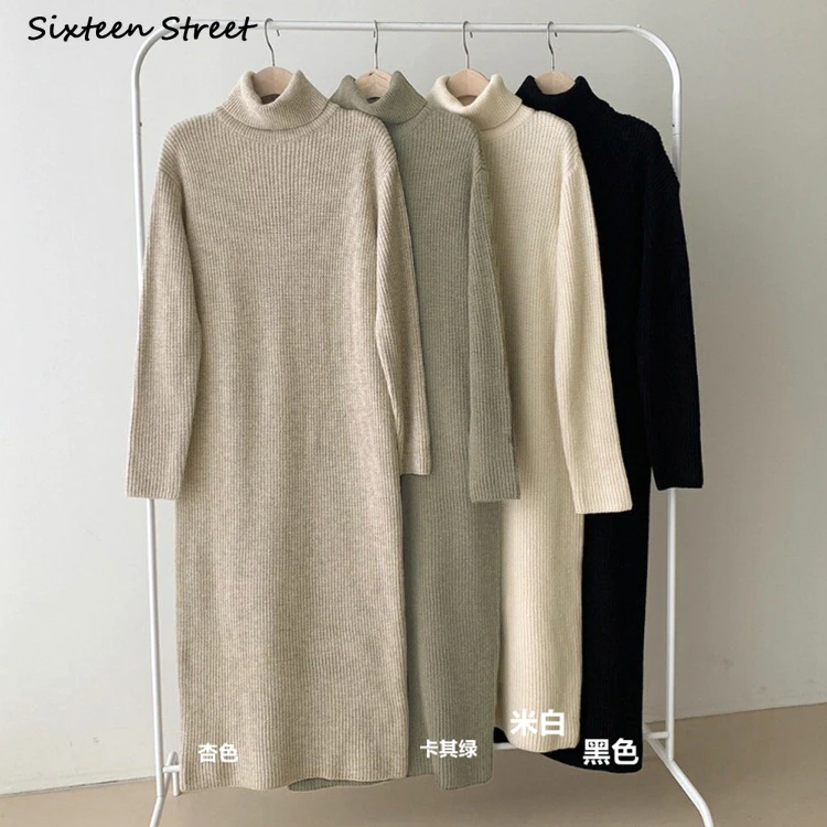 Autumn Winter Woolen Maxi Dresses for Women Tall Neck Black Solid Knitted Dress Woman Streetwear Elegant Clothing 2023
Autumn Winter Woolen Maxi Dresses for Women Tall Neck Black Solid Knitted Dress Woman Streetwear Elegant Clothing 2023