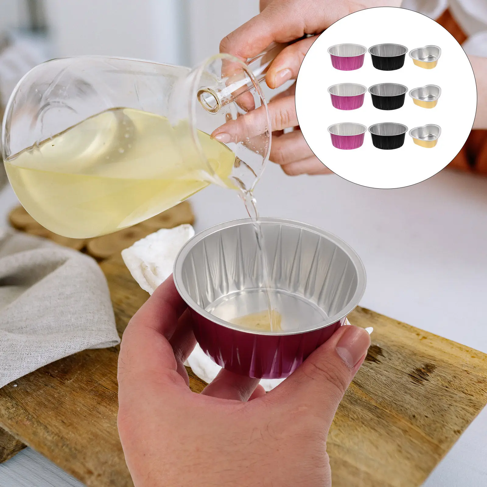6Pcs Wax Melting Bowls Aluminum Foil Large Capacity Non Deformable Hair Removal Tool for Home Waxing Wax Heater and Warmer Use
6Pcs Wax Melting Bowls Aluminum Foil Large Capacity Non Deformable Hair Removal Tool for Home Waxing Wax Heater and Warmer Use