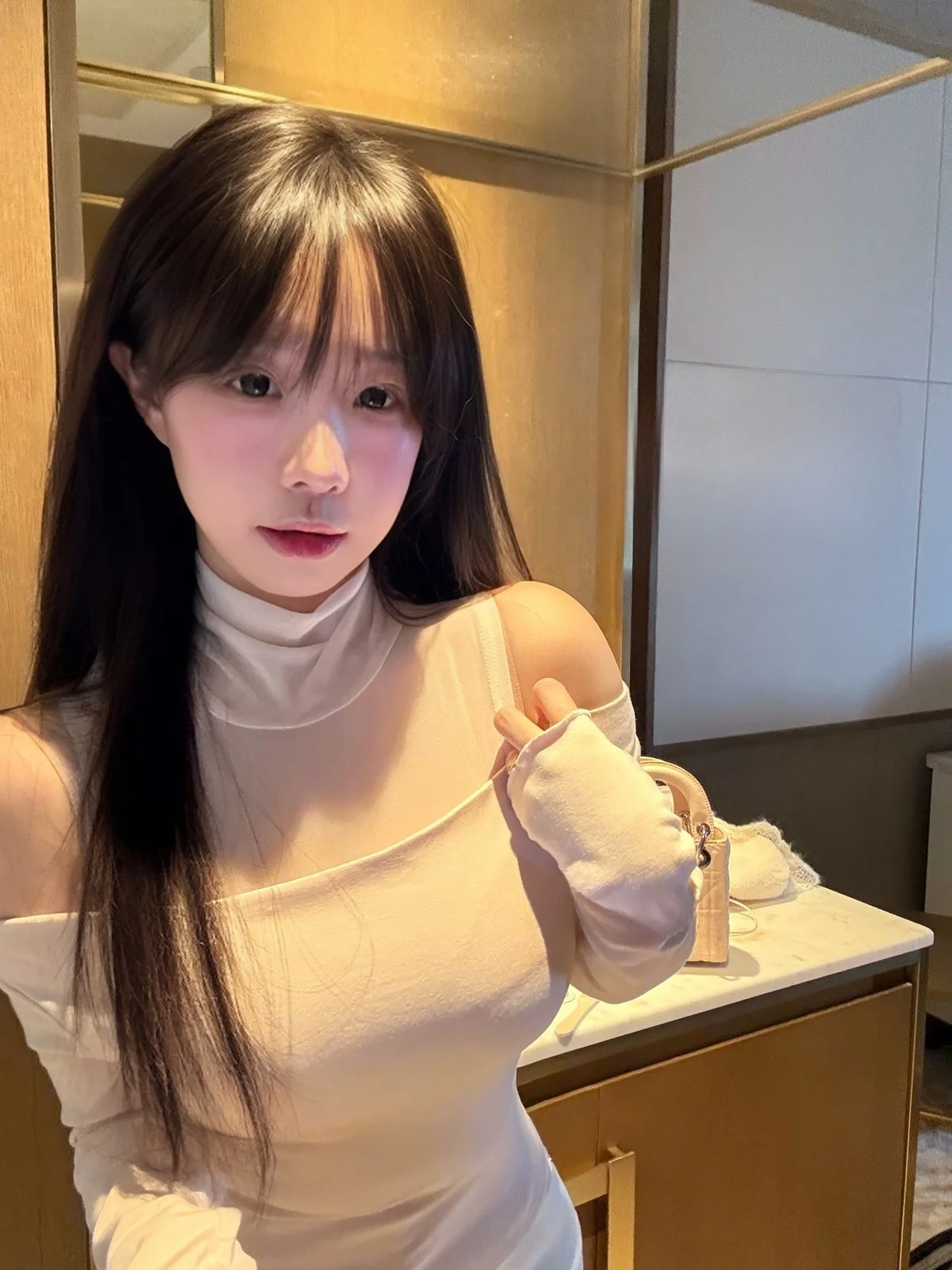 Ice Muscle Jade Bone Mesh One Shoulder High Collar Slim Waist Knitted Base Top Women's Sweet Style Long Sleeve Polyester
Ice Muscle Jade Bone Mesh One Shoulder High Collar Slim Waist Knitted Base Top Women's Sweet Style Long Sleeve Polyester