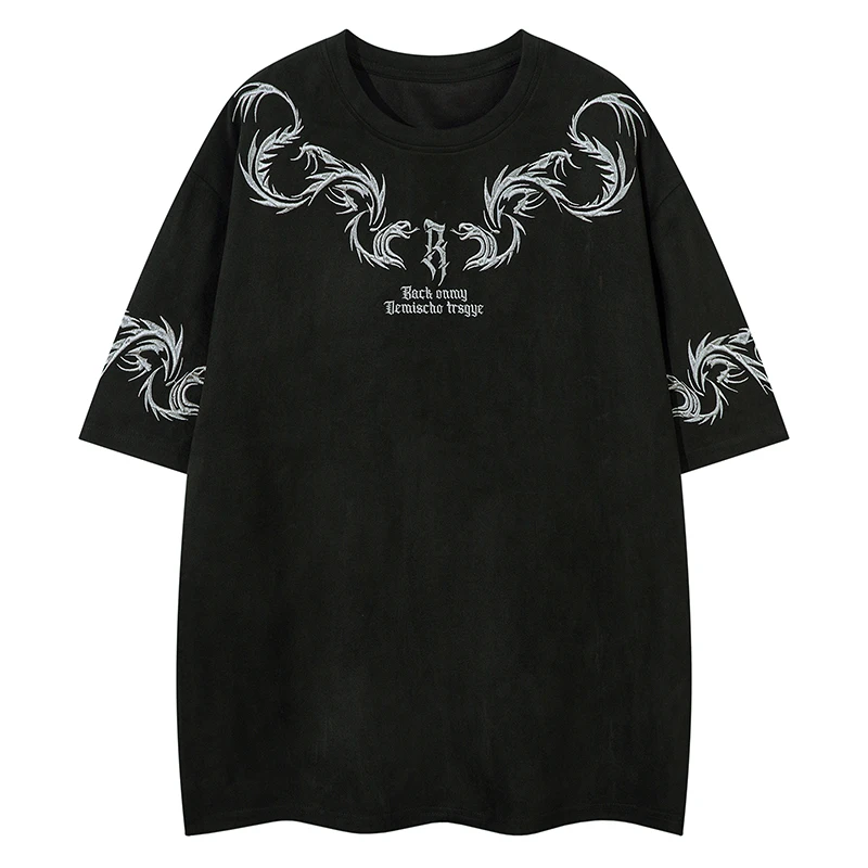 Summer Mens Suede Tshirts Hip Hop Embroidered Flame Graphic T-Shirts Punk Gtohic Streetwear Harajuku Casual Fashion Tops Tees
Summer Mens Suede Tshirts Hip Hop Embroidered Flame Graphic T-Shirts Punk Gtohic Streetwear Harajuku Casual Fashion Tops Tees