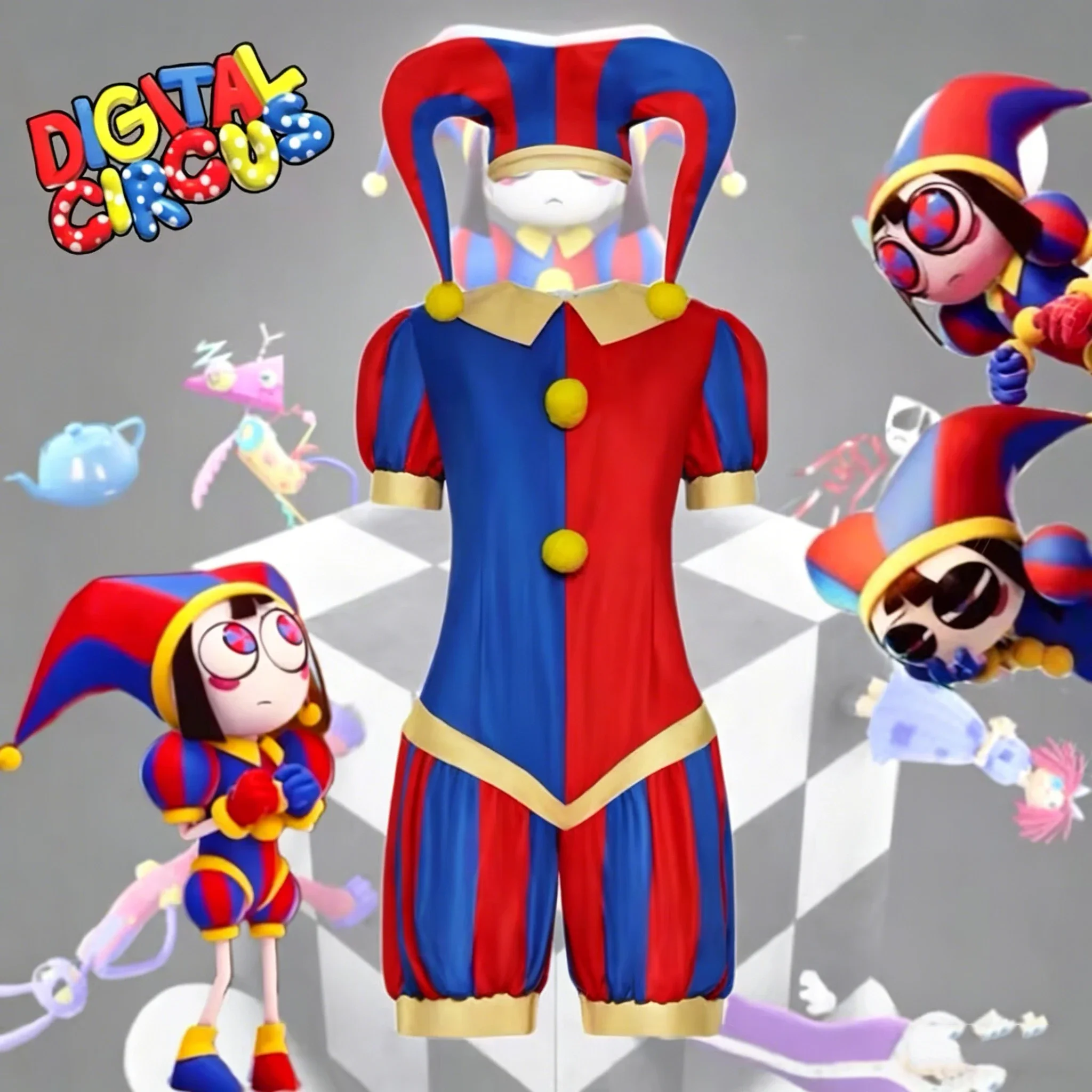 Anime Pomni Cosplay Costume The Amazing Digital Circus Cartoon Uniform Hat Gloves Halloween Party for Women Men Kids Costumes
Anime Pomni Cosplay Costume The Amazing Digital Circus Cartoon Uniform Hat Gloves Halloween Party for Women Men Kids Costumes