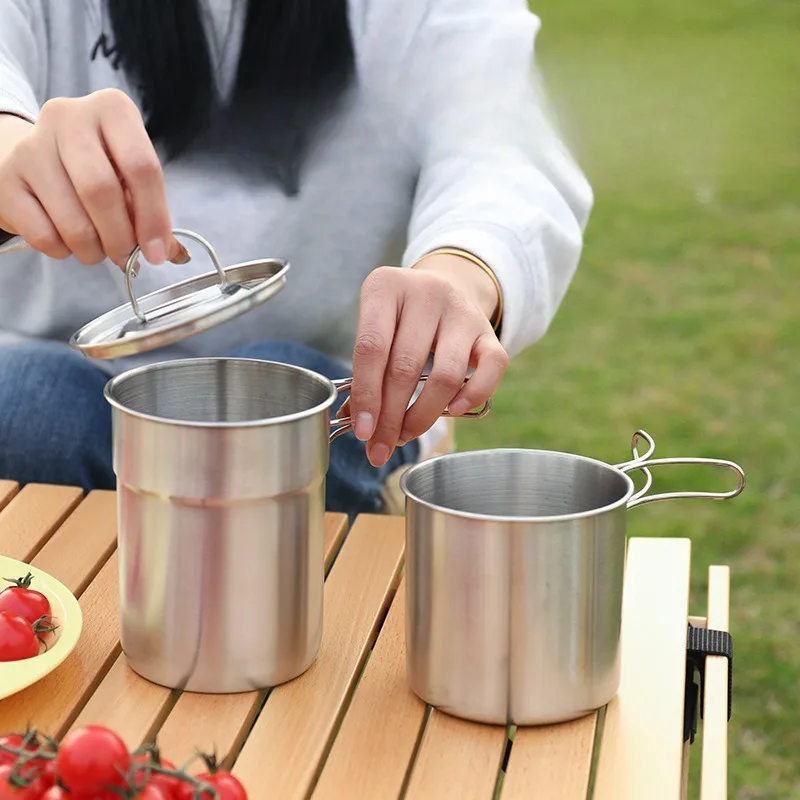 2pcs/set Outdoor Stainless Steel Camping Cup Portable Collapsible Drinkware Easy Storage Camping Gear Leak-Proof Design
2pcs/set Outdoor Stainless Steel Camping Cup Portable Collapsible Drinkware Easy Storage Camping Gear Leak-Proof Design