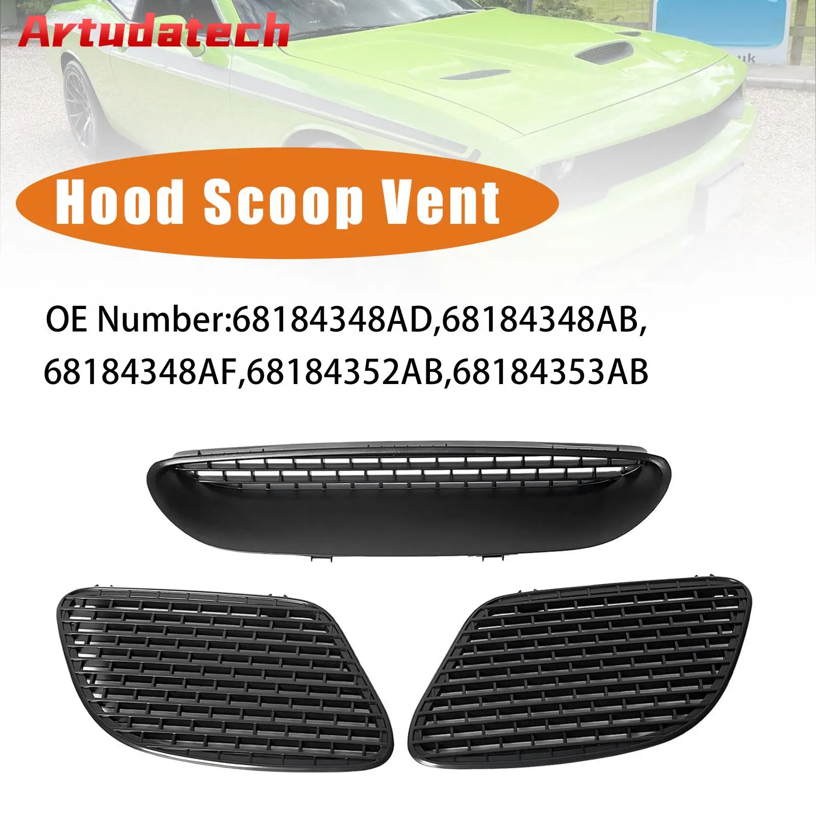 Artudatech Hood Scoop Vent 68184348AD For Dodge Challenger SRT 15-18 R/T Scat 2019-2023
Artudatech Hood Scoop Vent 68184348AD For Dodge Challenger SRT 15-18 R/T Scat 2019-2023